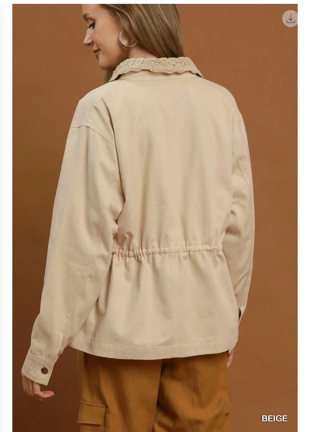 Collar Scalloped Detailed Jacket