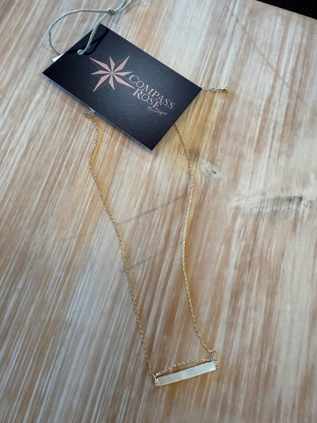 Mother of Pearl Bar Necklace