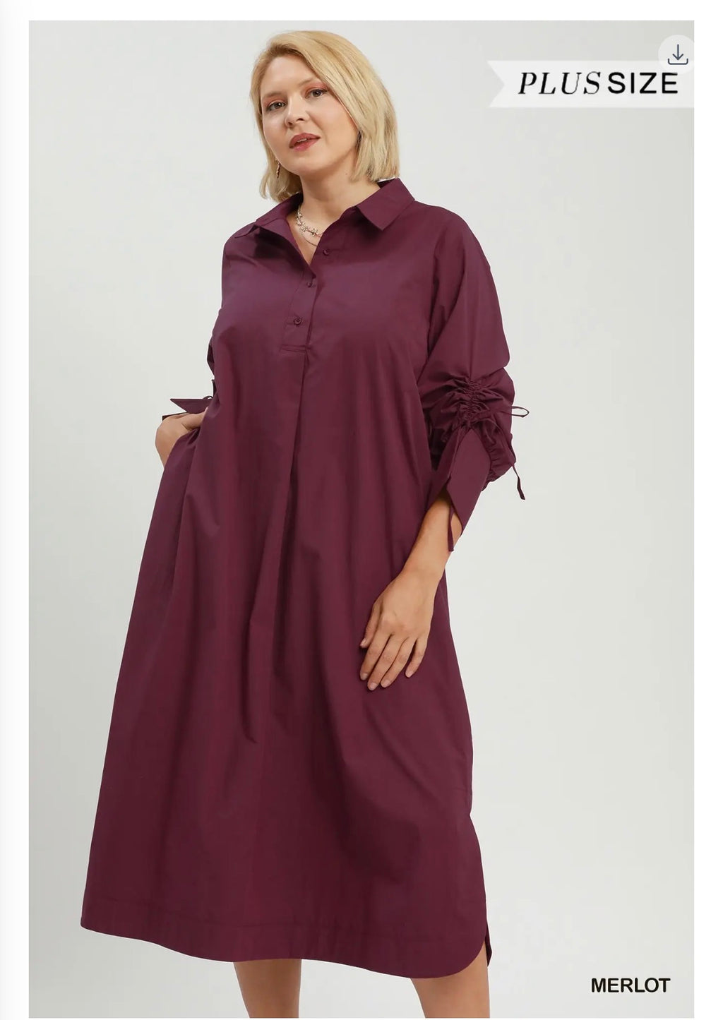 Collared Relaxed Midi Dress