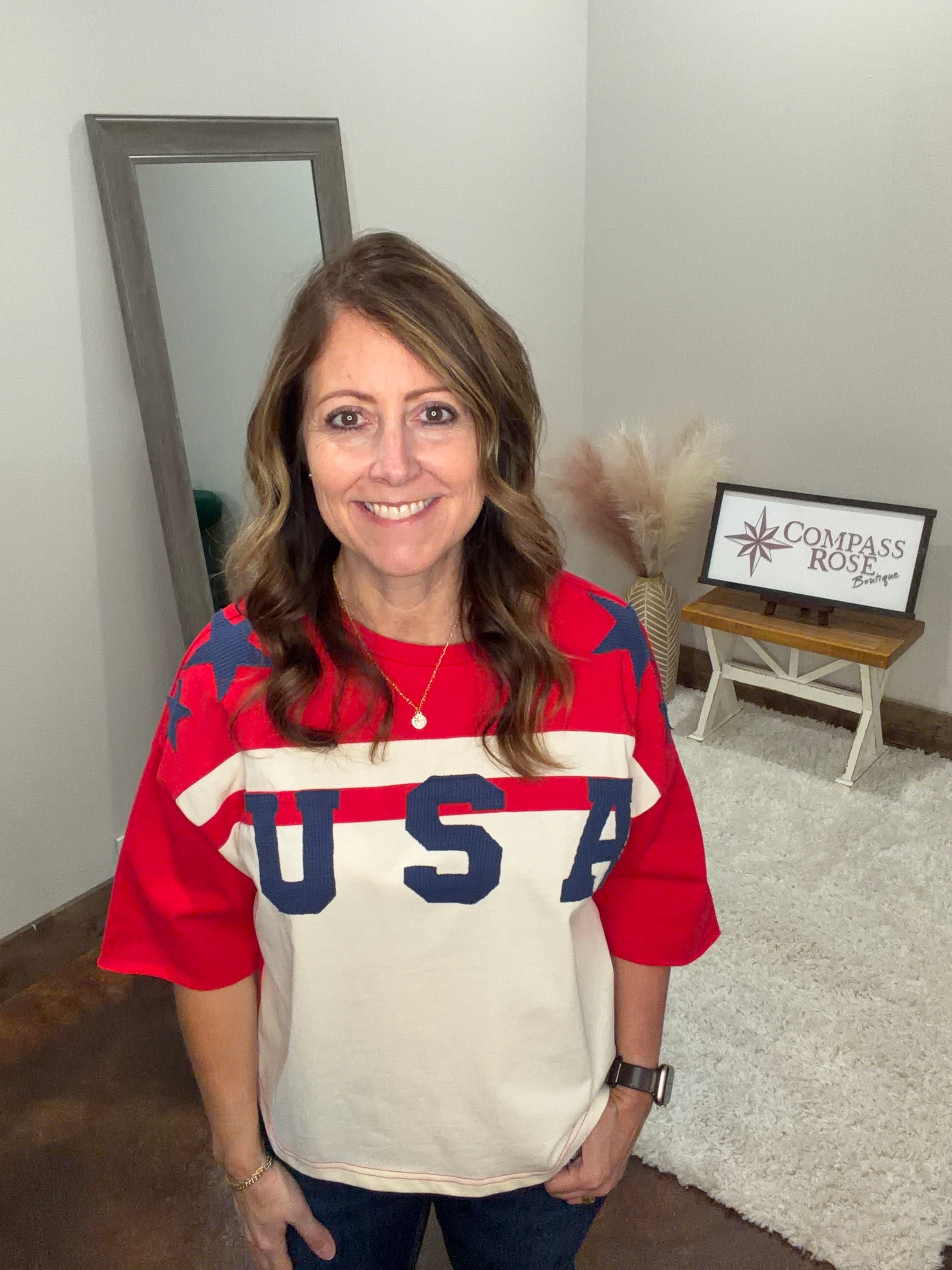 USA Patchwork Top