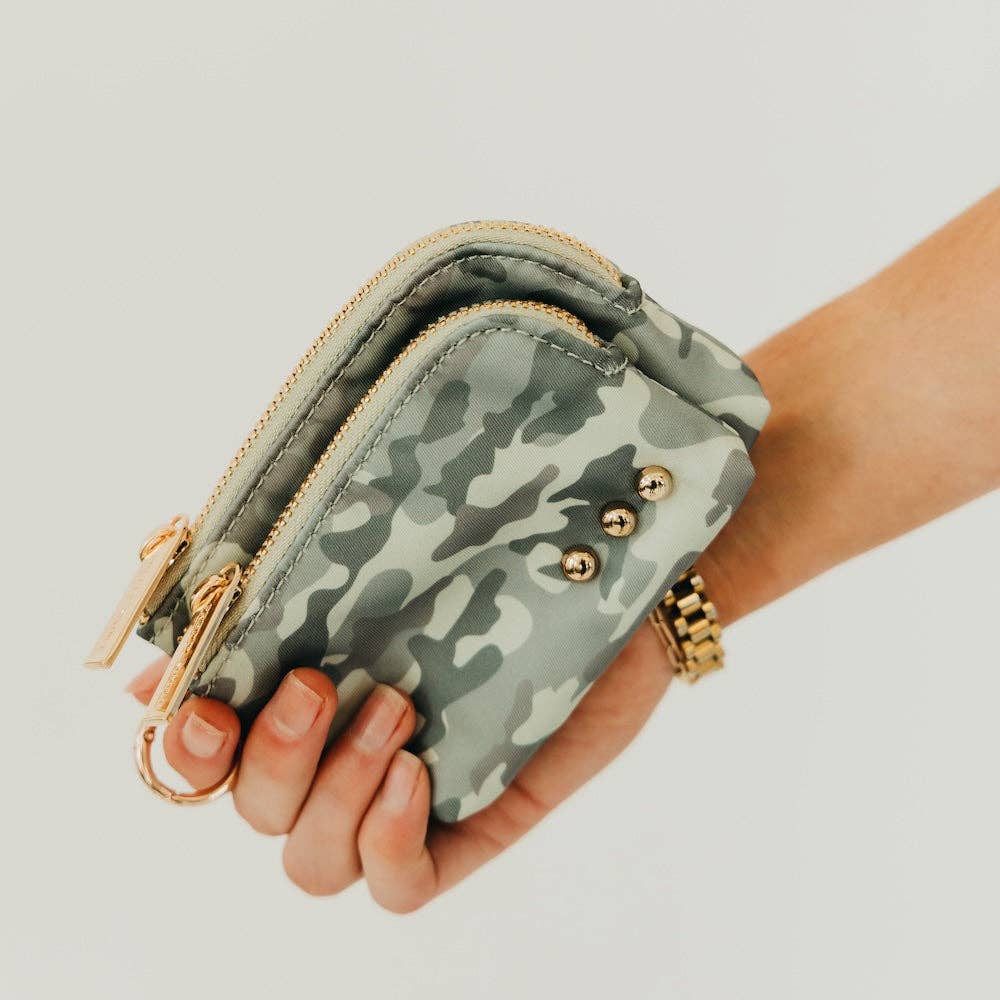 Nylon Cameron Double Zip Card Wallet