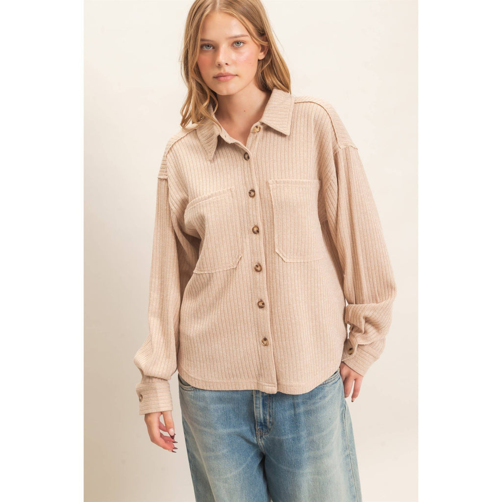 Corduroy Button-Up Shirt