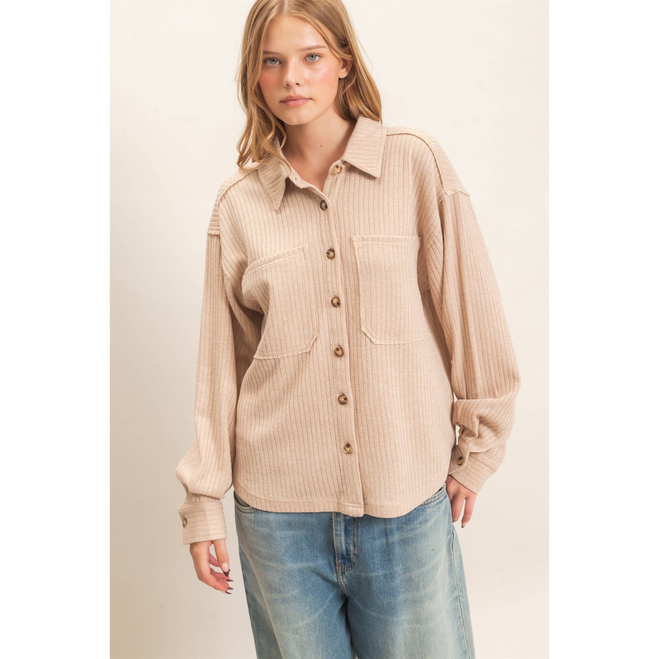 Corduroy Button-Up Shirt