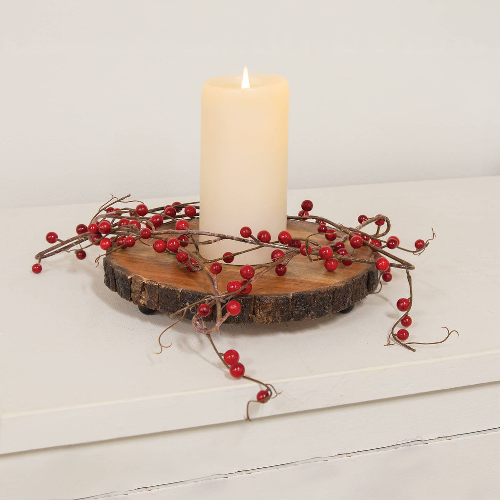 Rustic Red Holly Berries String Garland - 6 Ft.
