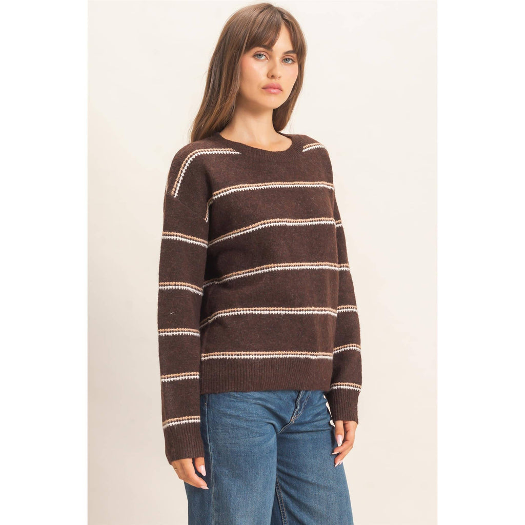 Striped Crew Neck Sweater