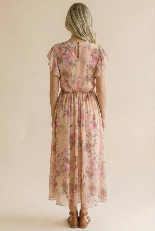 Fit and Flare Semi Sheer Dress