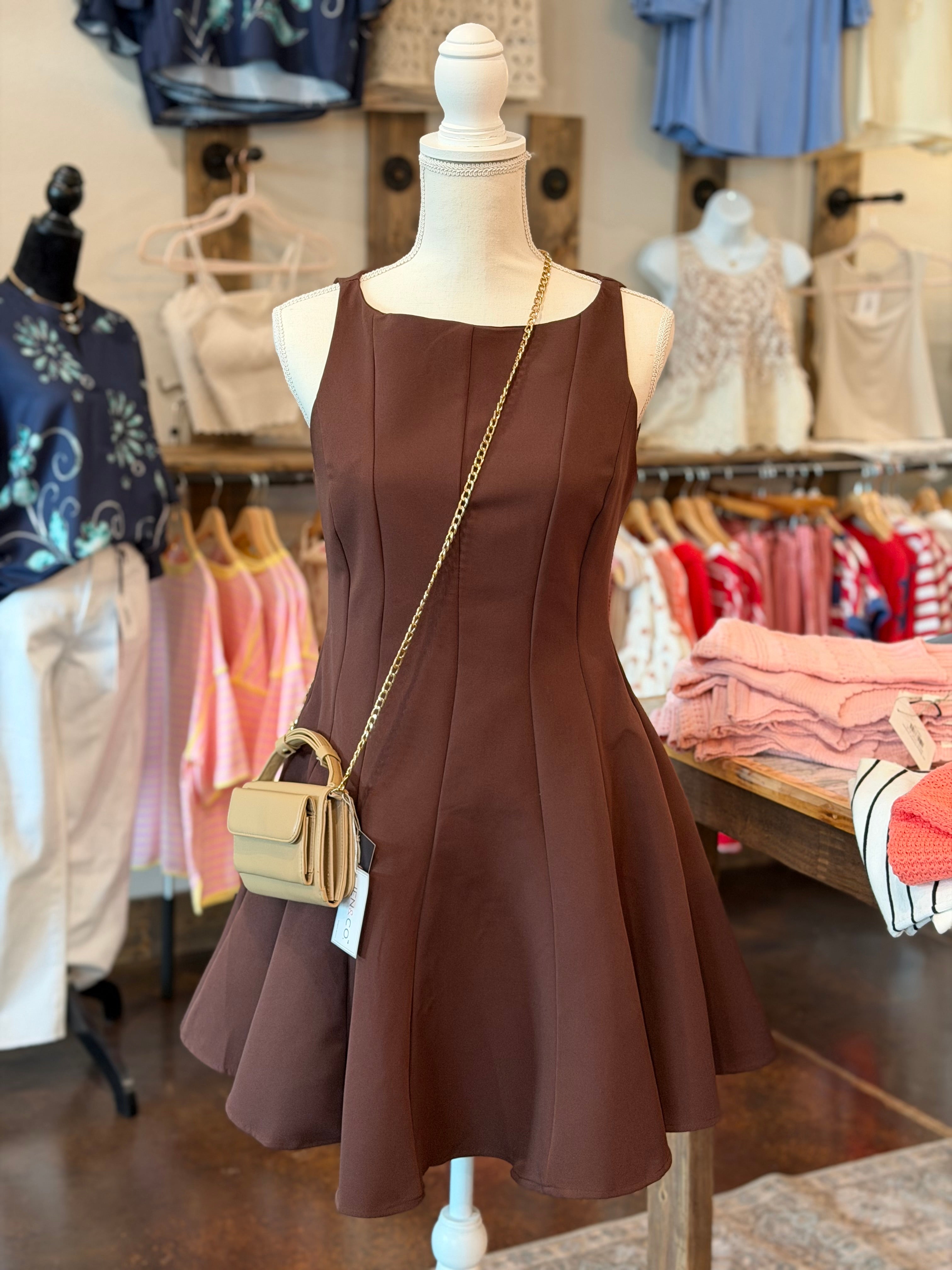 Sleeveless Fit And Flare Dress