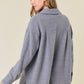 Fleece Knit Button-Down Shacket W/ Patch Pocket