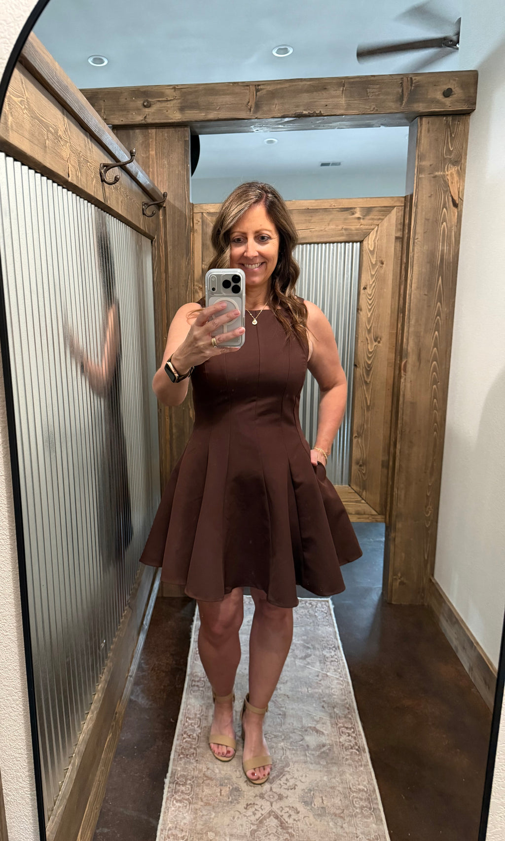 Sleeveless Fit And Flare Dress