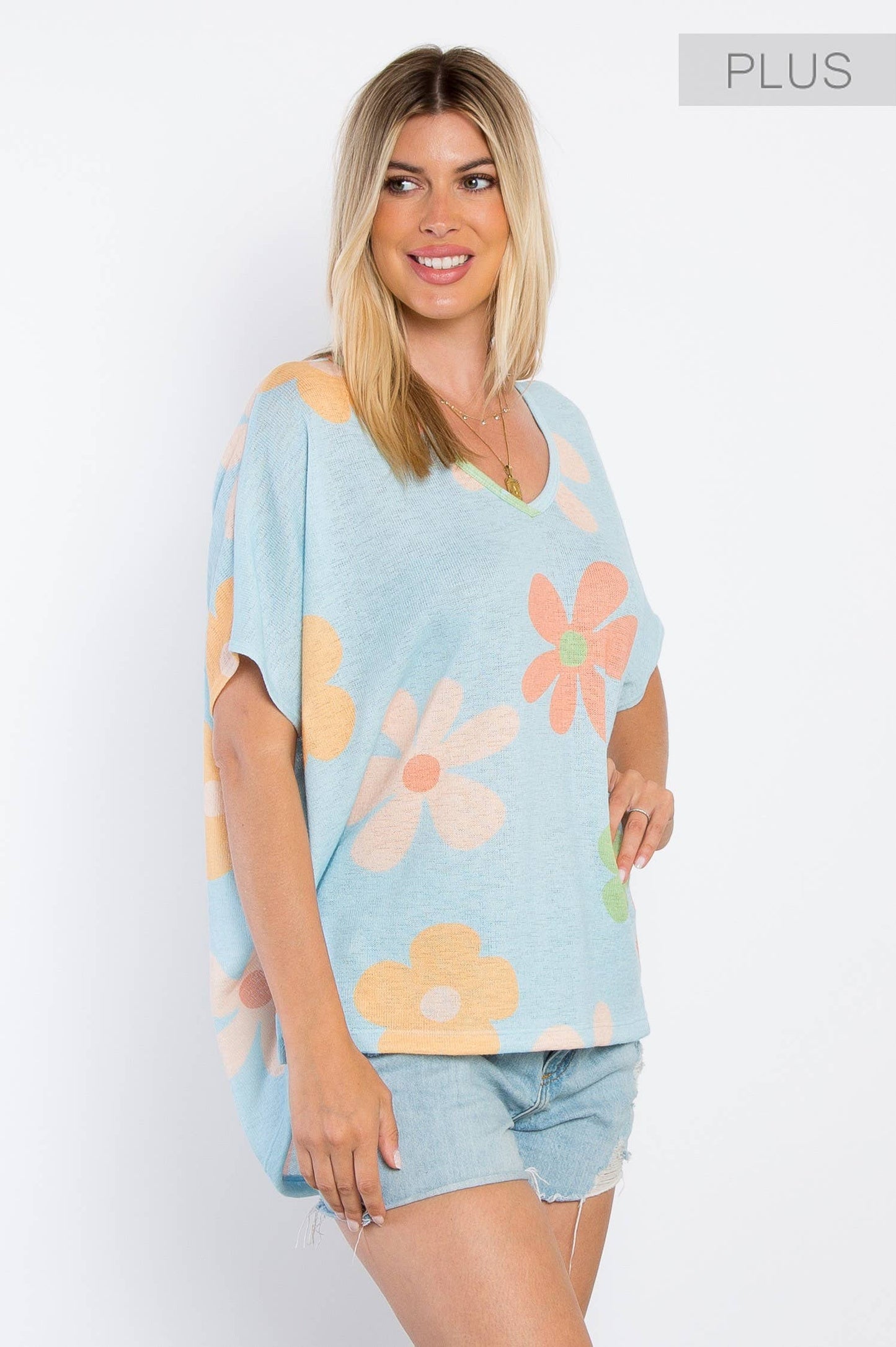 BIG FLORAL PRINT DOLMAN