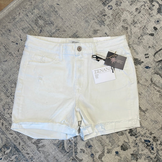 Zenana White Jean Shorts