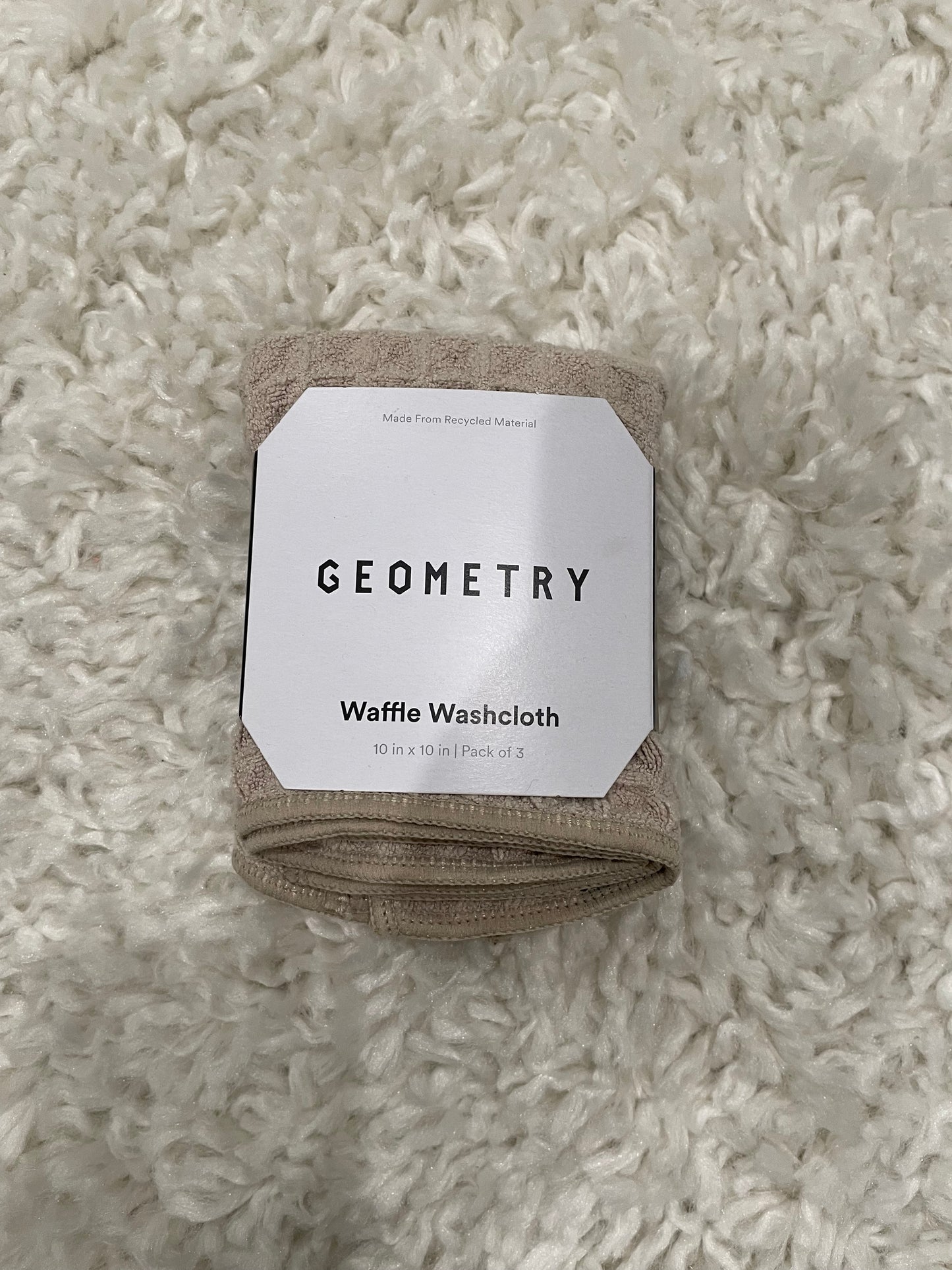 Geometry Waffle Washcloth Set