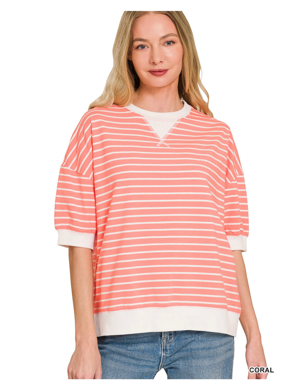 Striped Banded Pullover