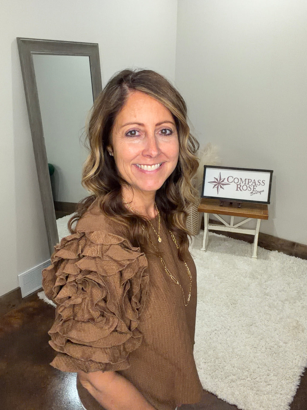 Ruffle Puff Sleeve Top