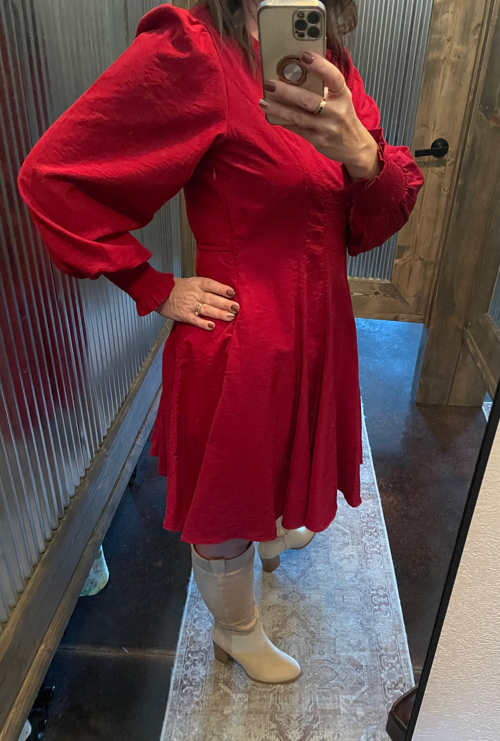 FIT AND FLARE MINI DRESS