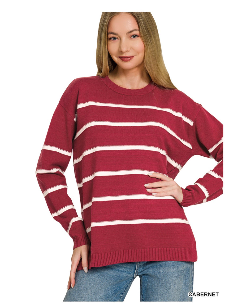Viscose Striped Sweater