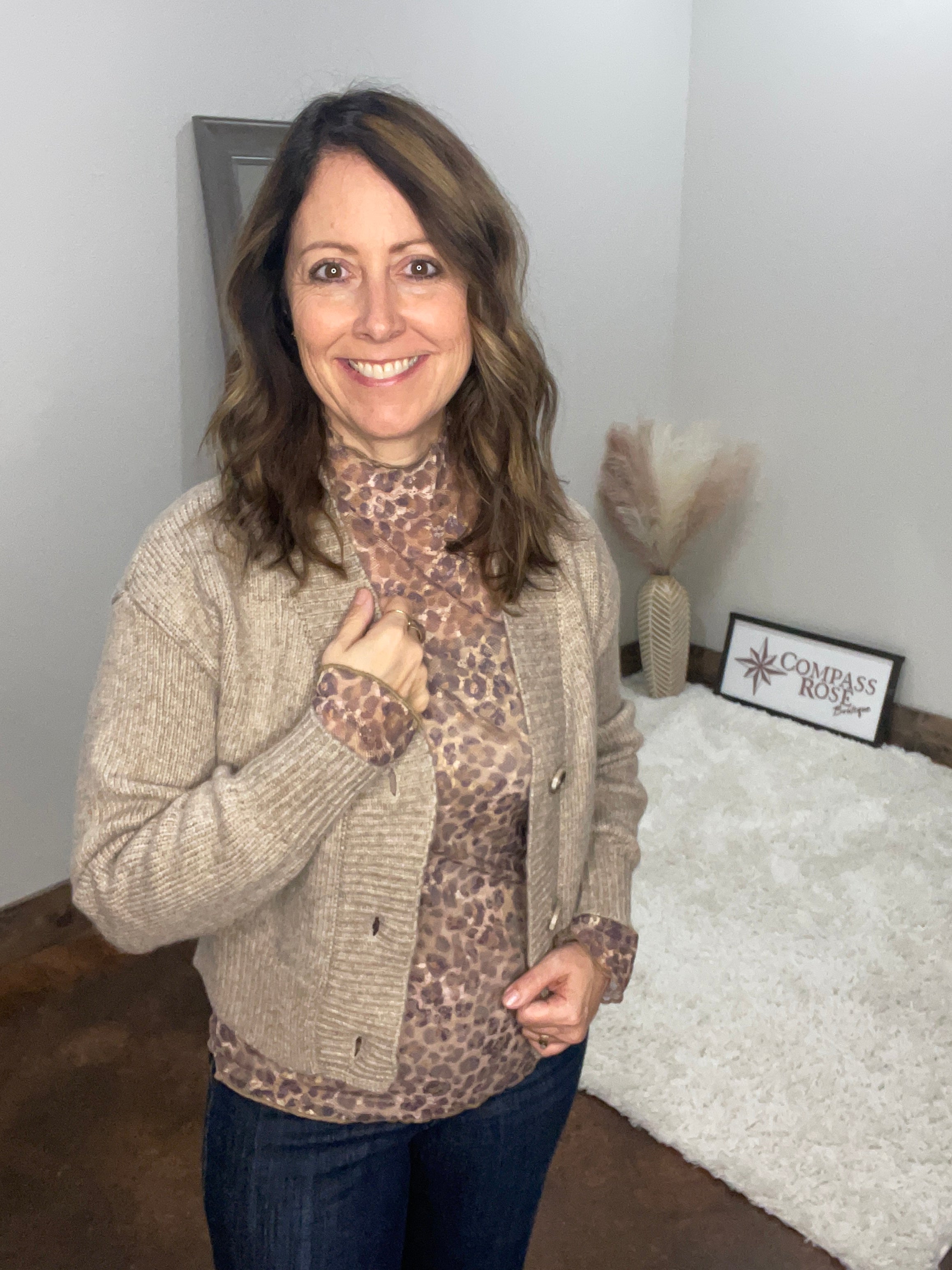 Melange Sweater Cardigan