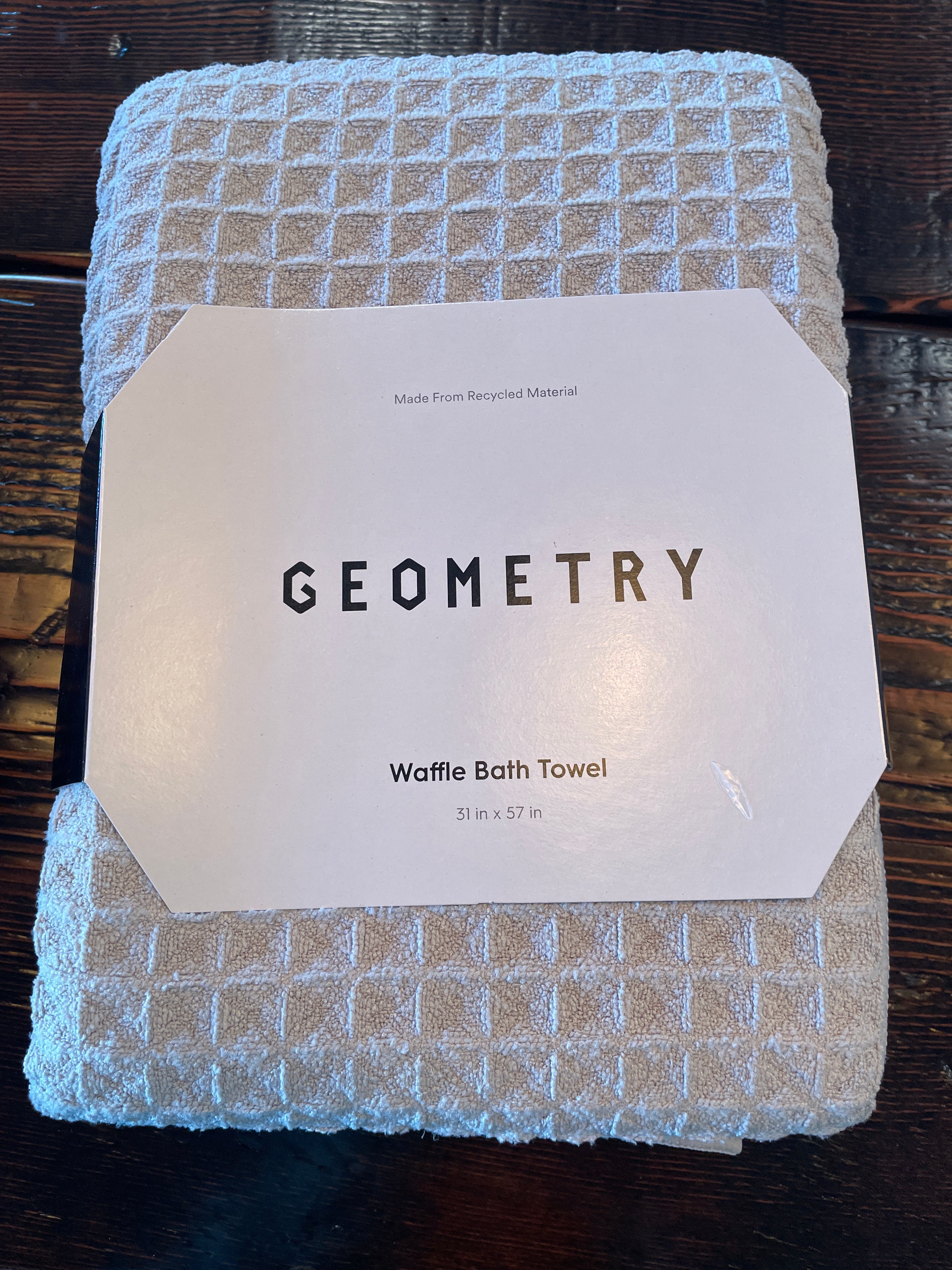 Geometry Waffle Bath Towel