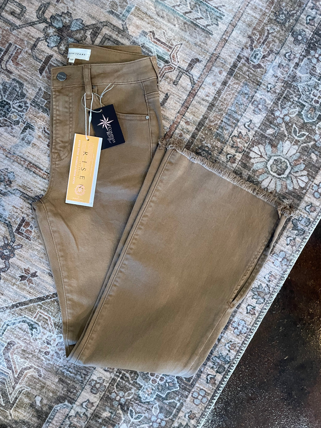 Risen High Rise Side Slit Flare Pants