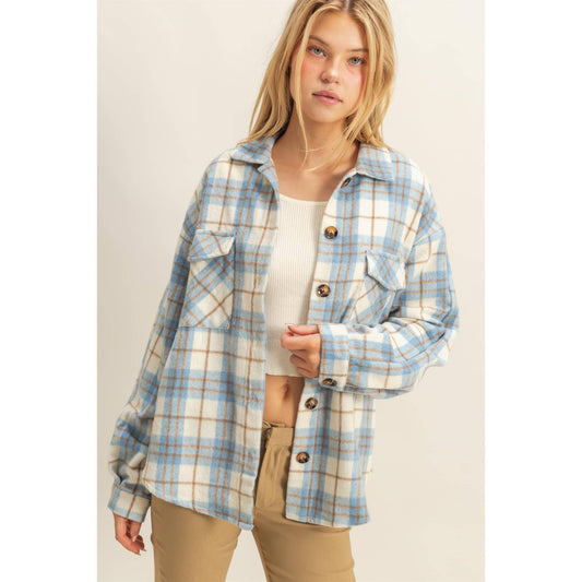 Collared Plaid Shacket