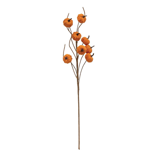 Orange Burlap Pumpkin Pick