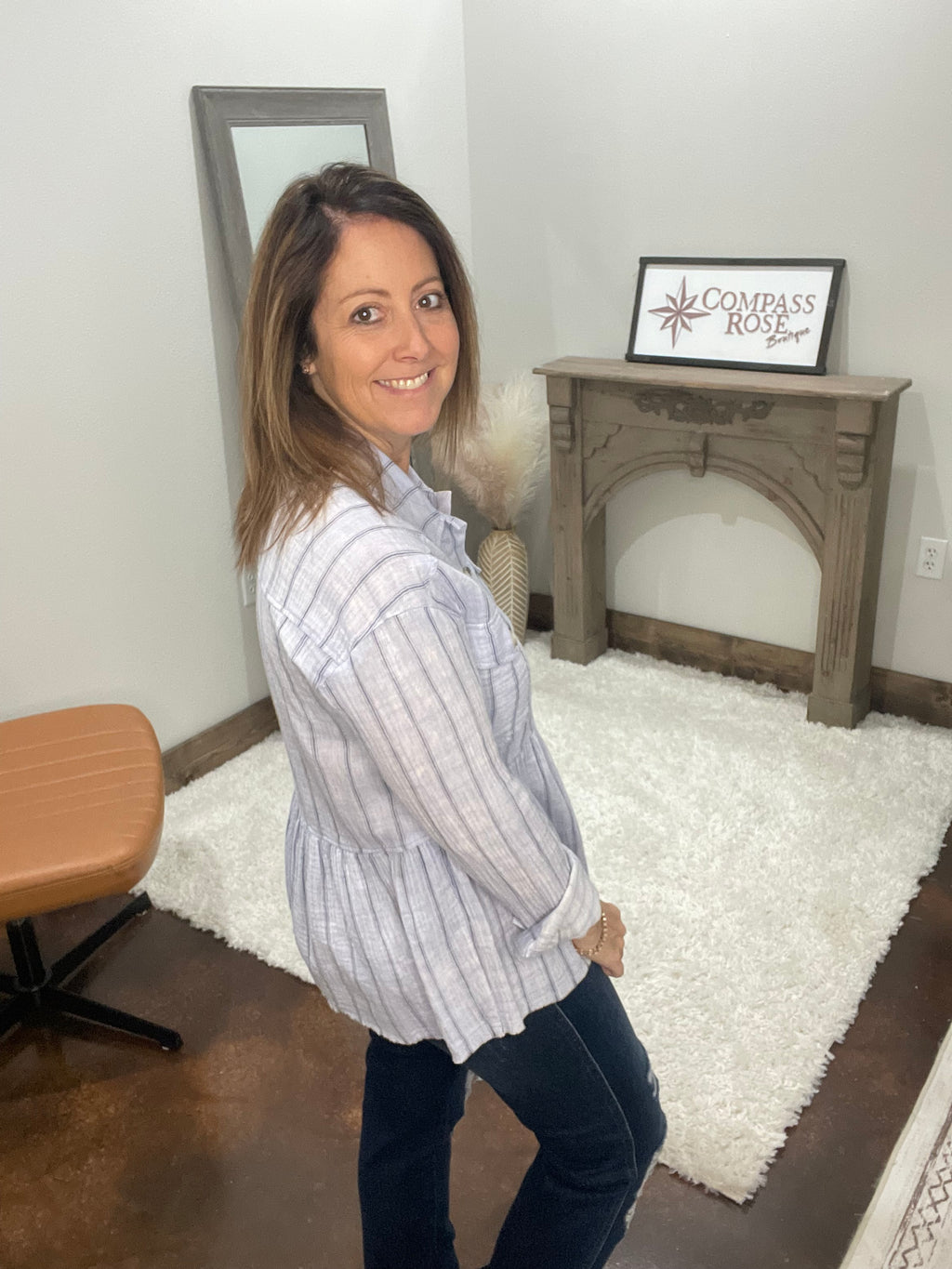 Washed Peplum Jacket