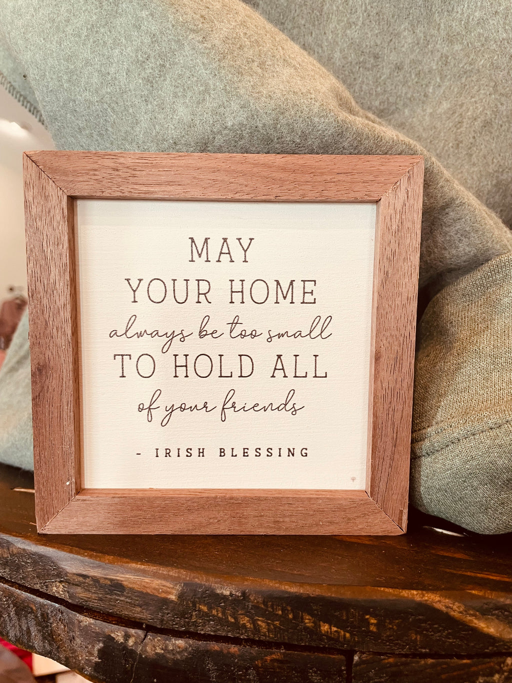 May Your Home Irish Blessing White: 4 x 4 x 1