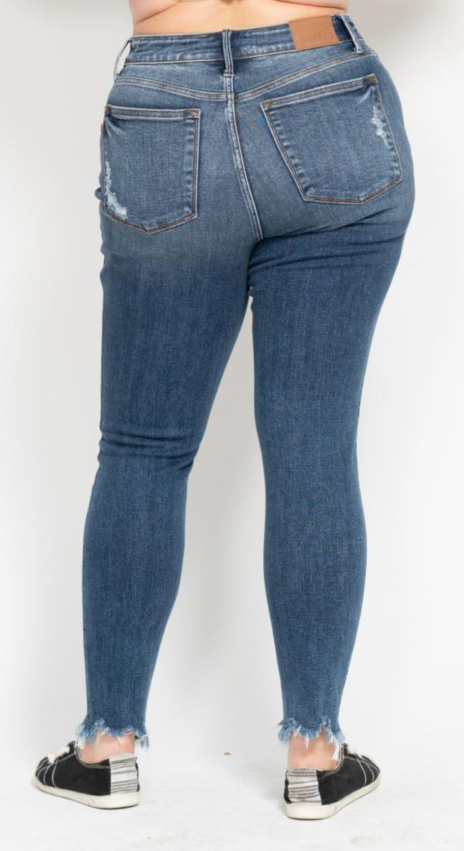 Judy Blue HW Skinny w/ Destroy & Shark Bite Hem