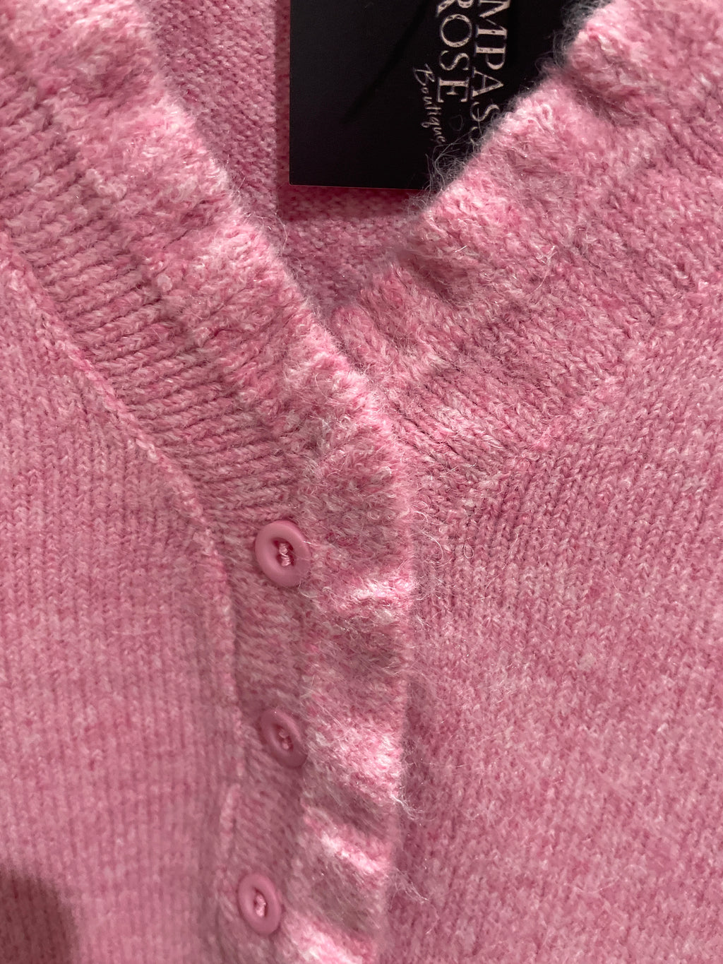 Ruffle Half Button Sweater