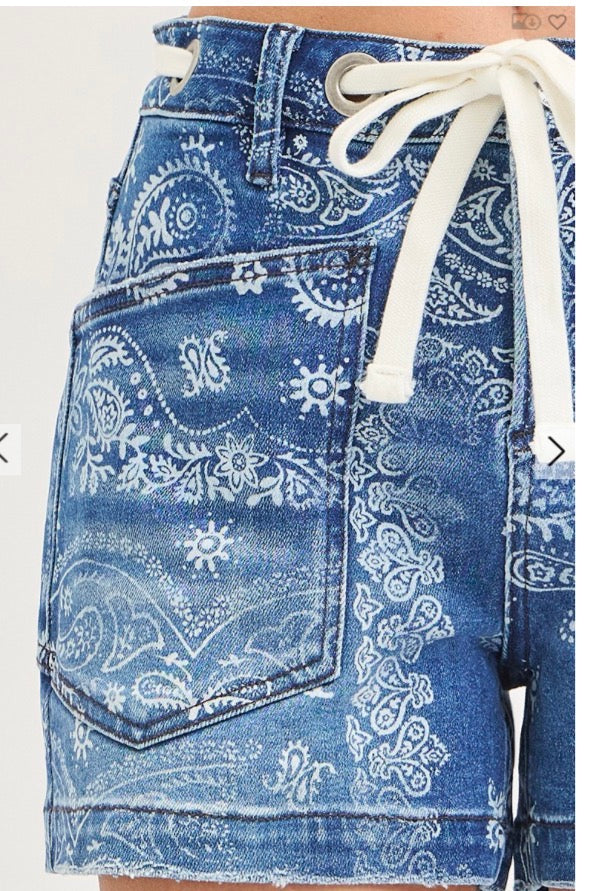 Risen Paisley Print Shorts