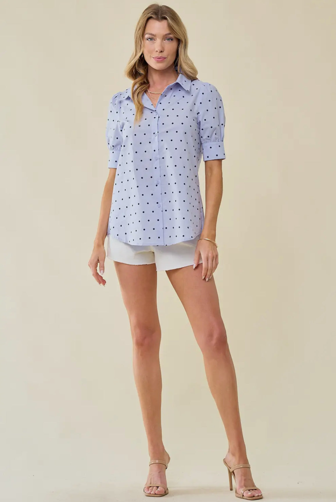 Puff Sleeve Button Down Shirt