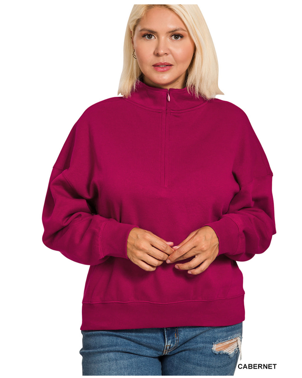 Fleece Half Zip Sweatshirt