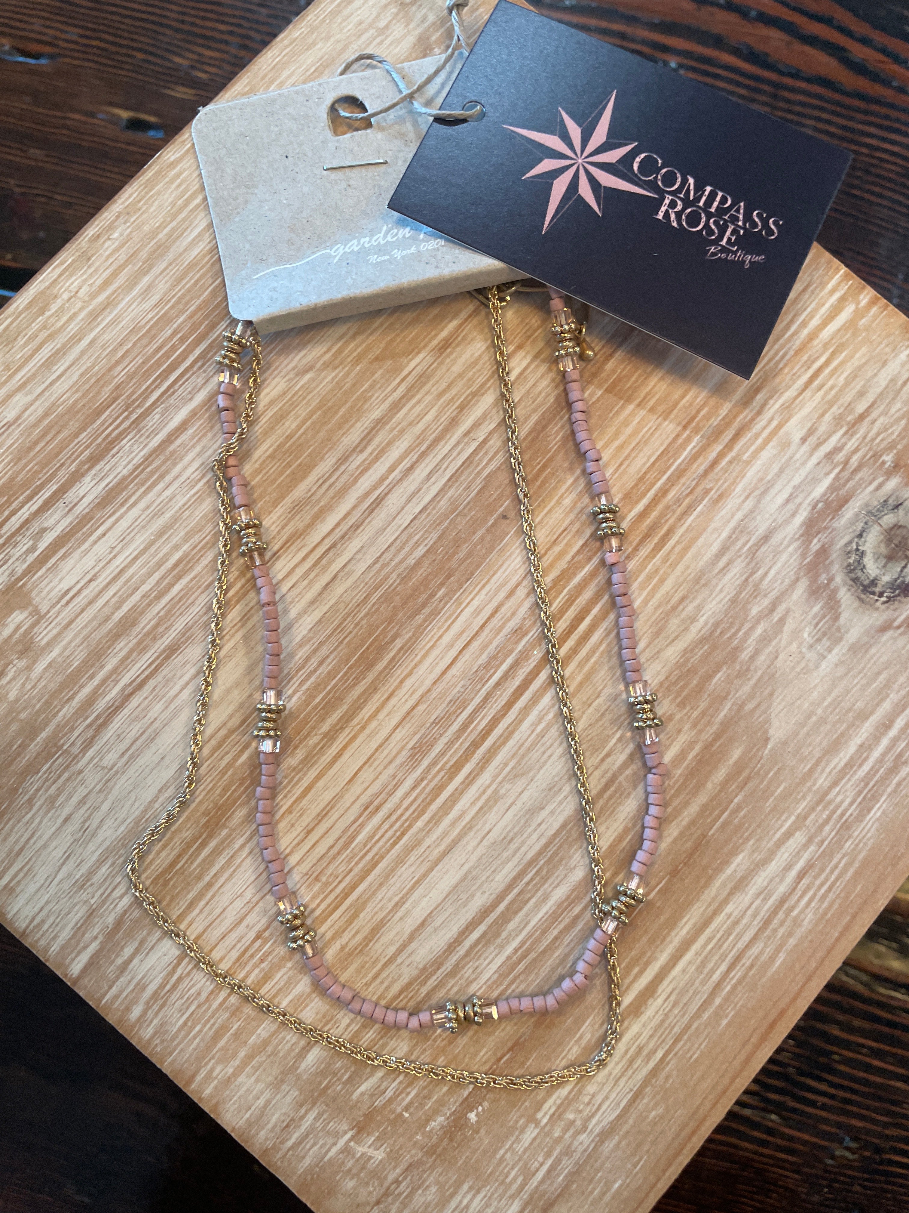 Double Chain Mauve Necklace