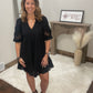 V-Neck Dress with Crochet Sleeve