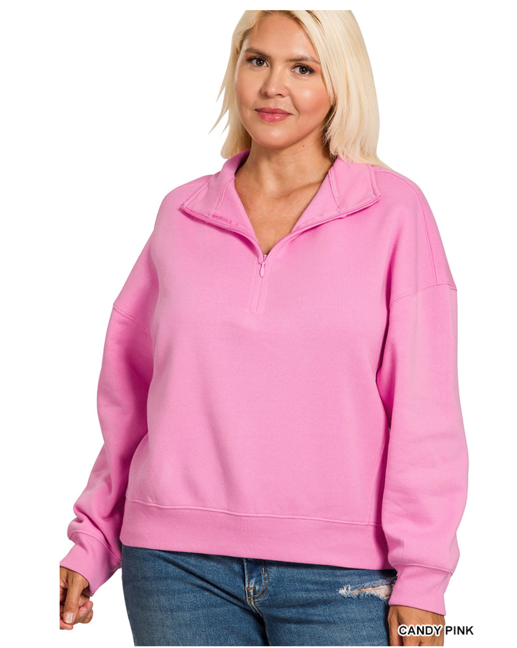 Fleece Half Zip Sweatshirt
