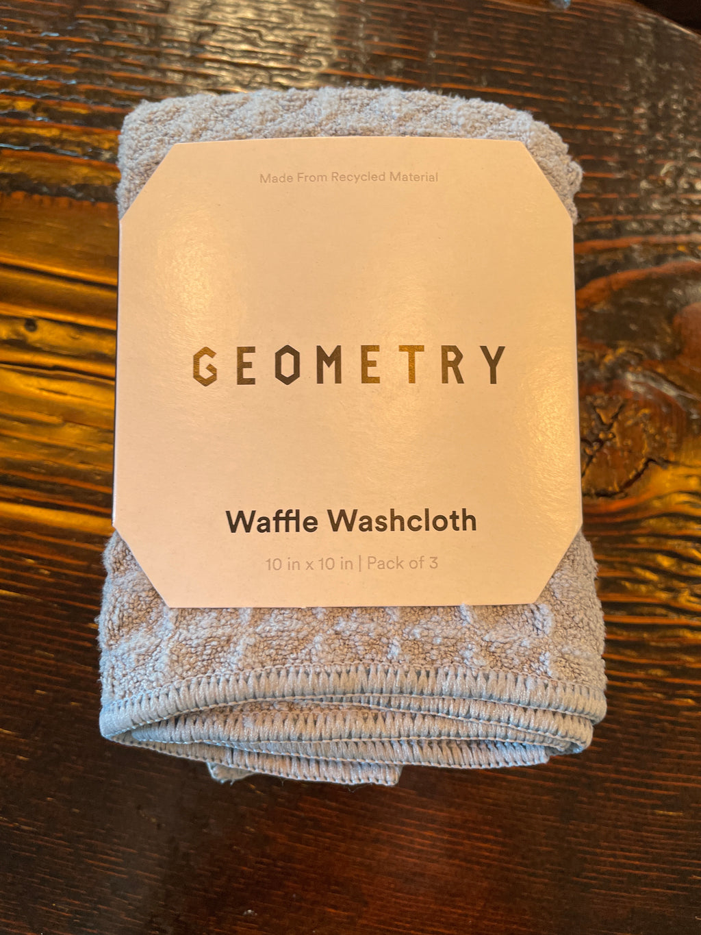 Geometry Waffle Washcloth Set