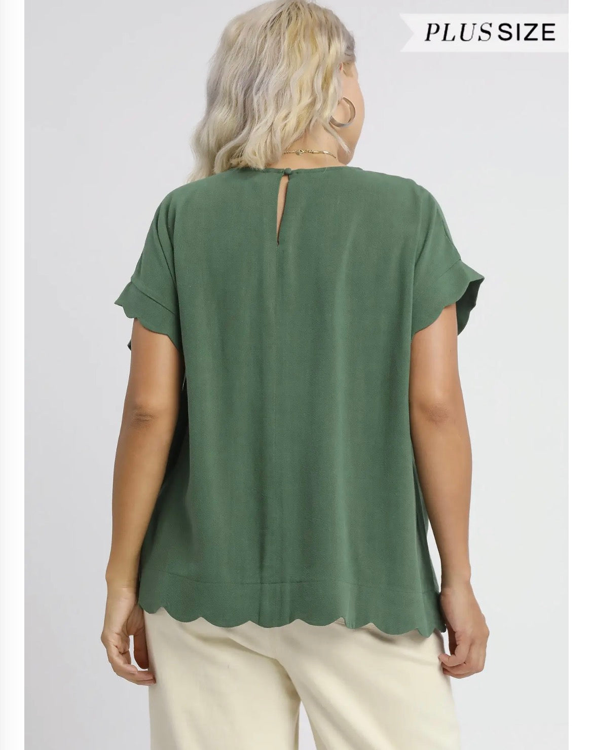 Scalloped Hem Top