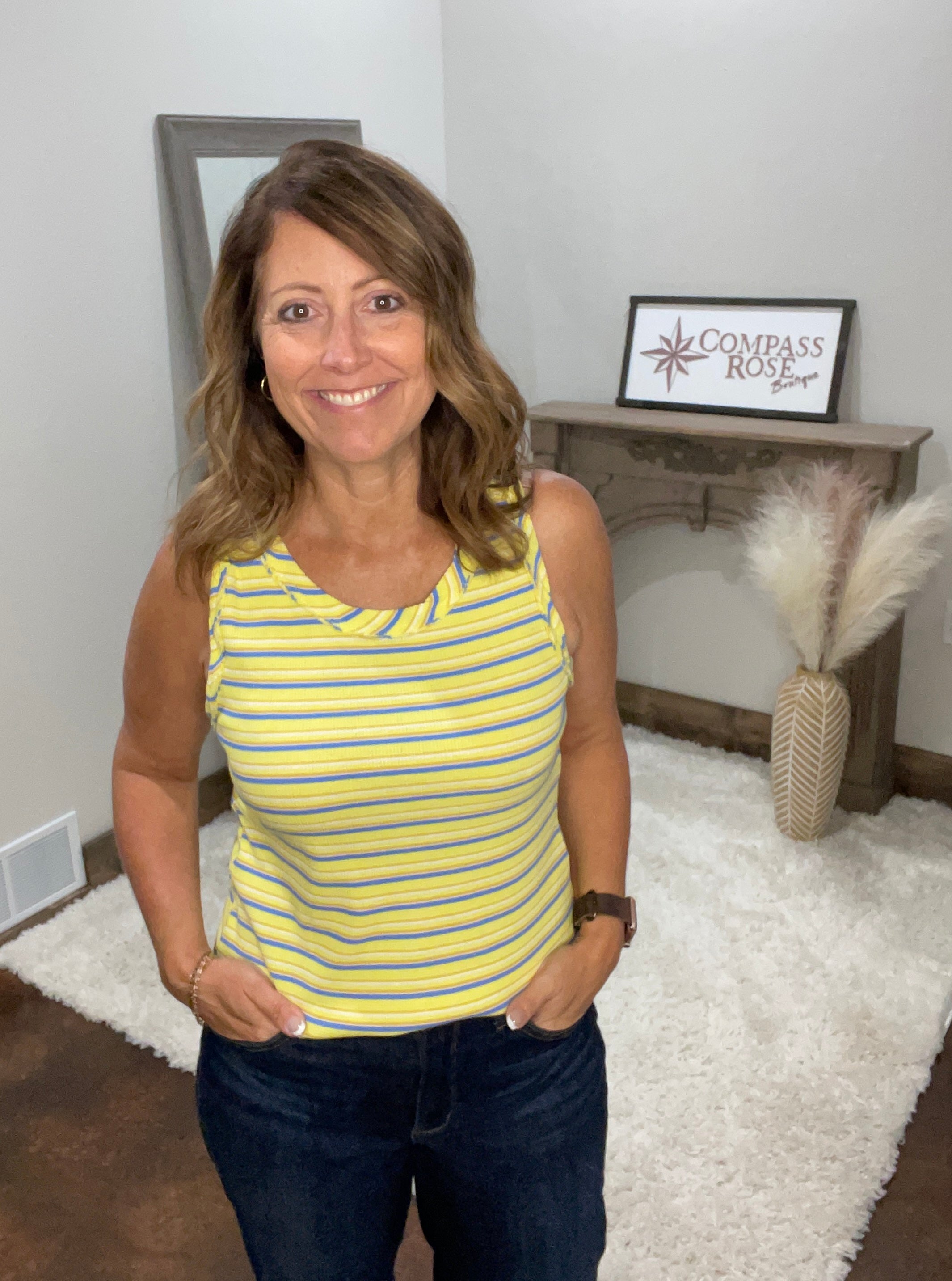 Mini Waffle Knit Tank Top