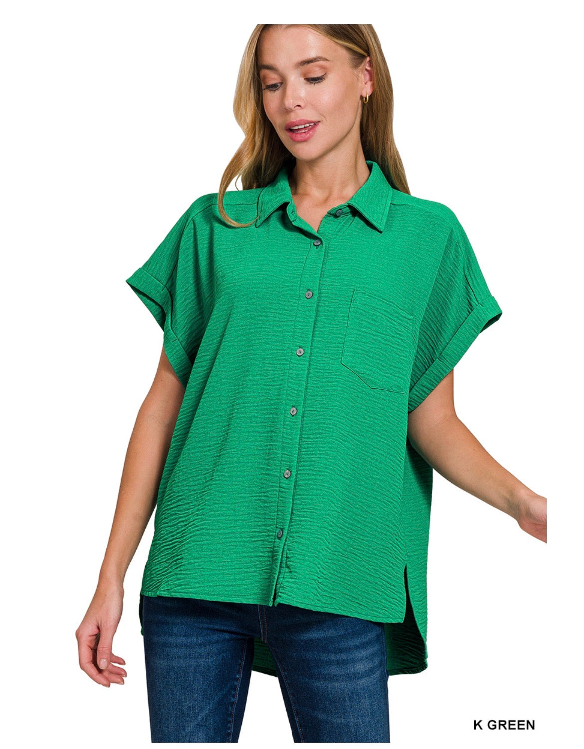 Woven Button Down Shirt