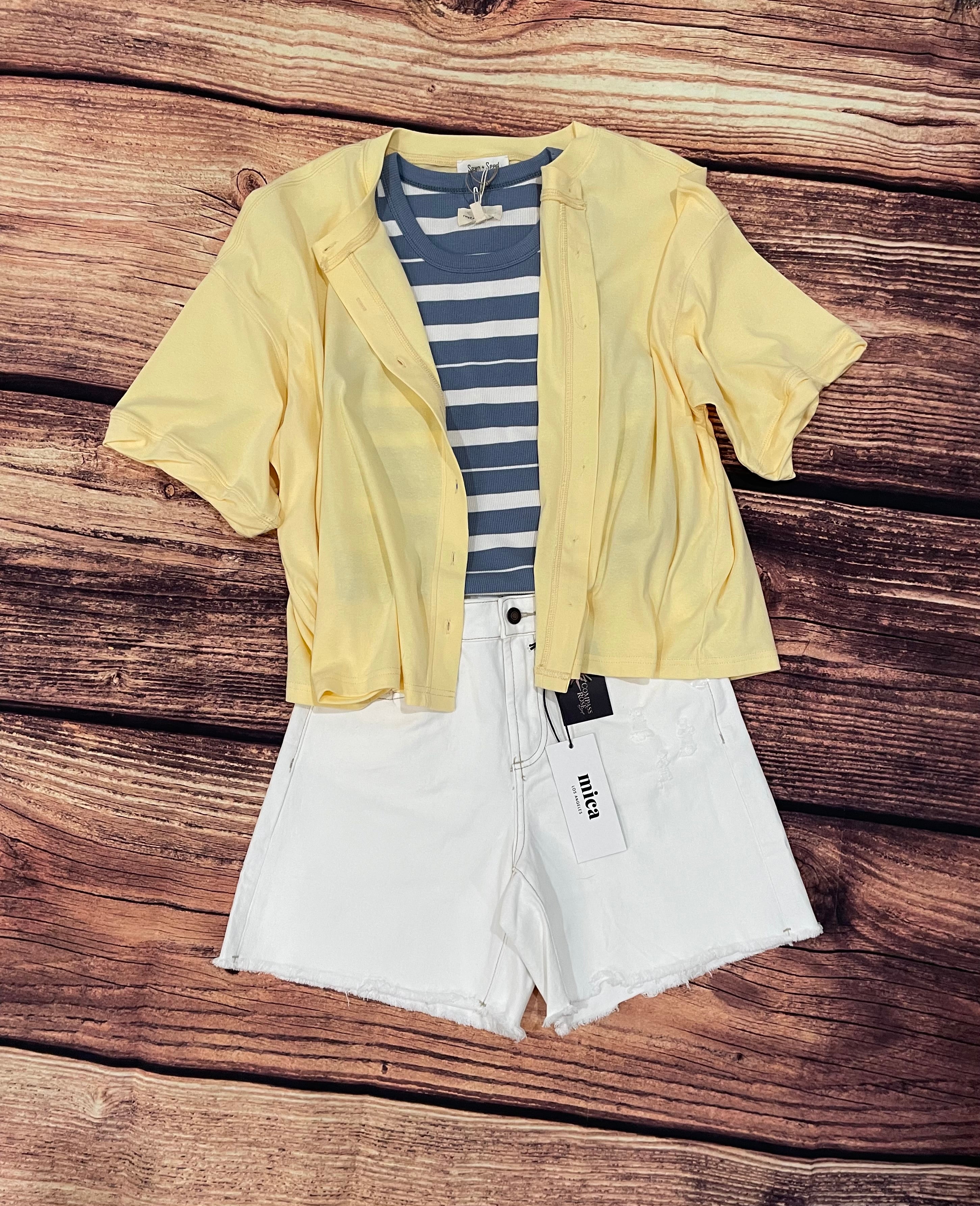 Oversized Button Front Top