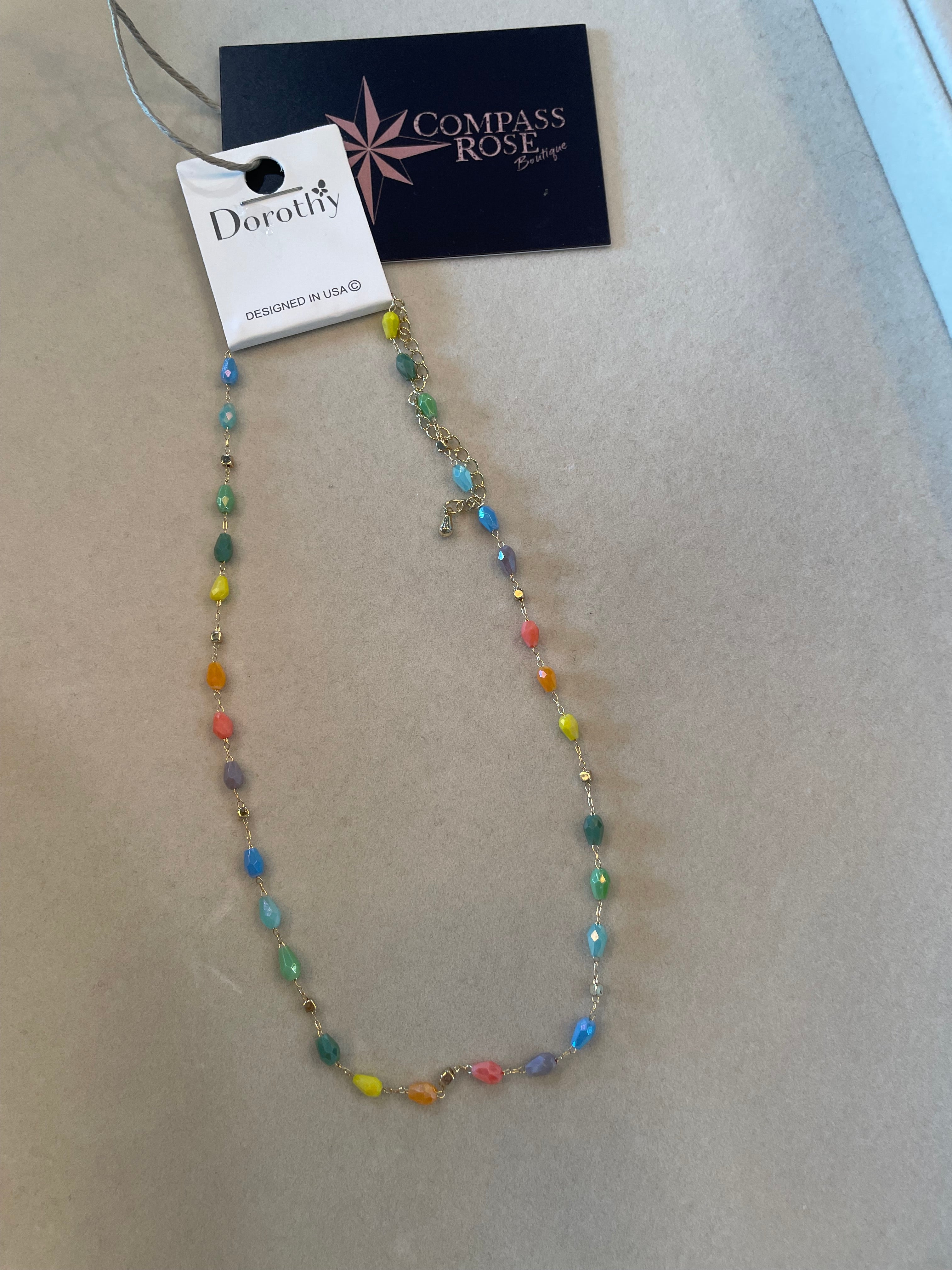 Multi Color Bead Necklace