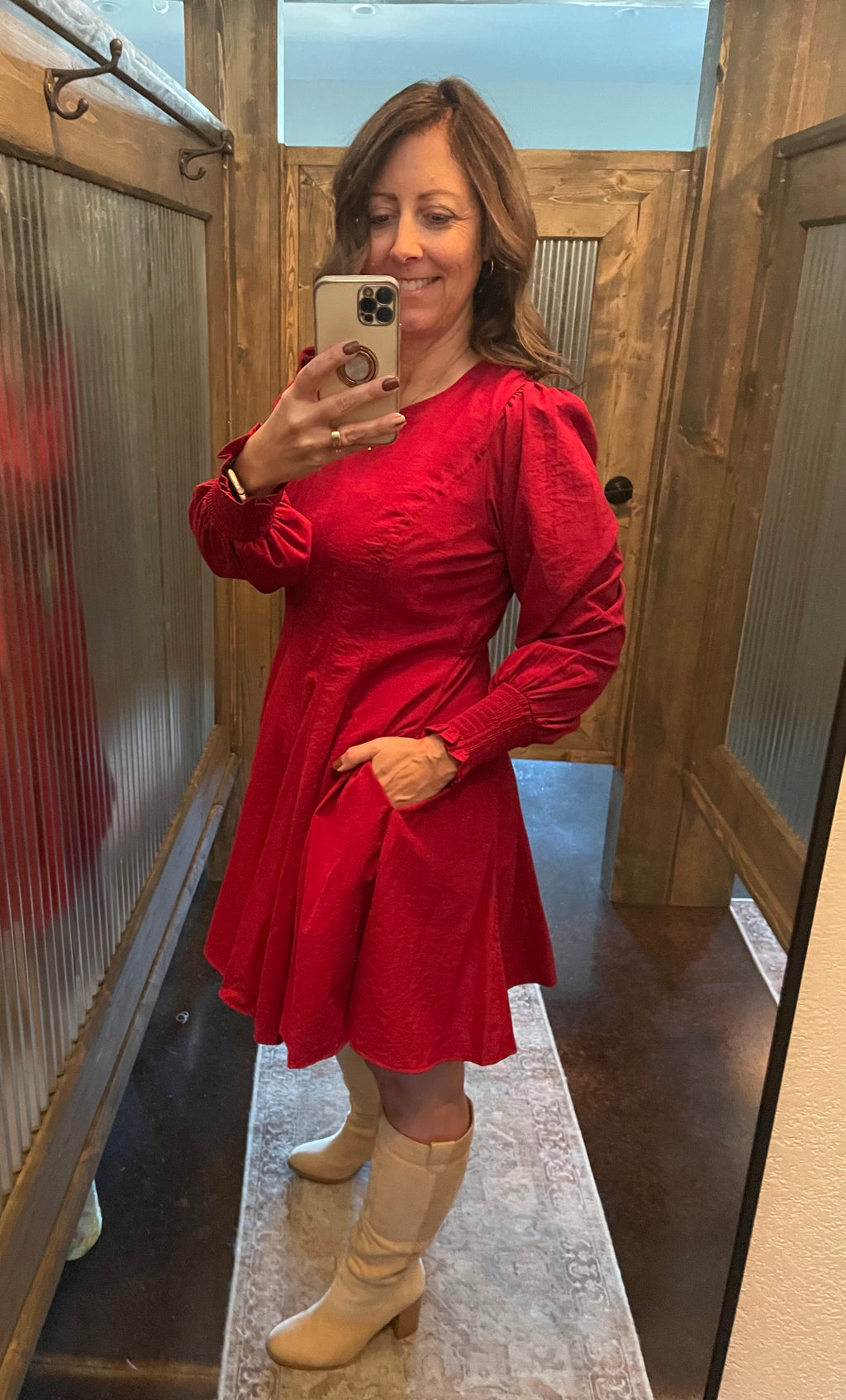 FIT AND FLARE MINI DRESS