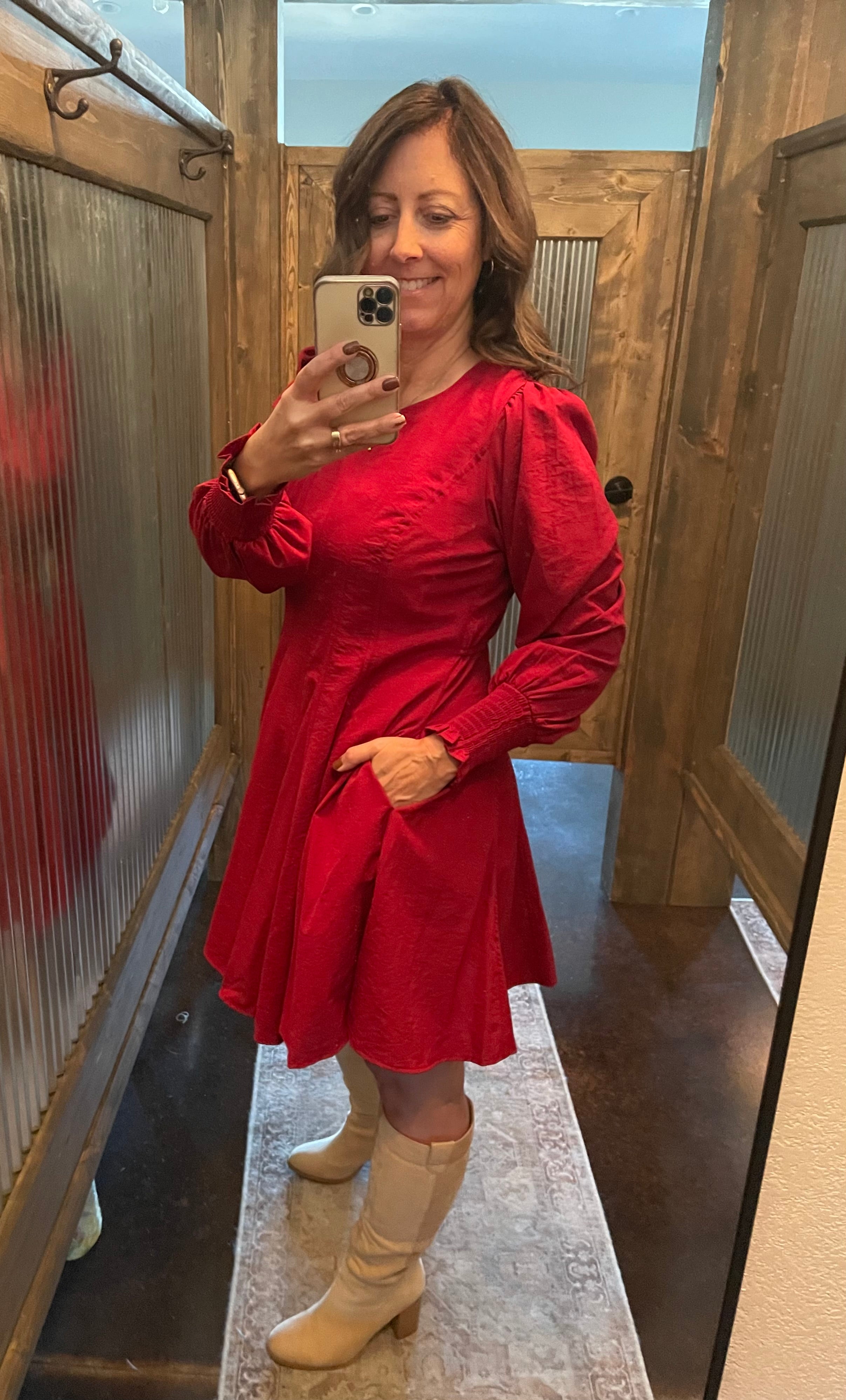 FIT AND FLARE MINI DRESS