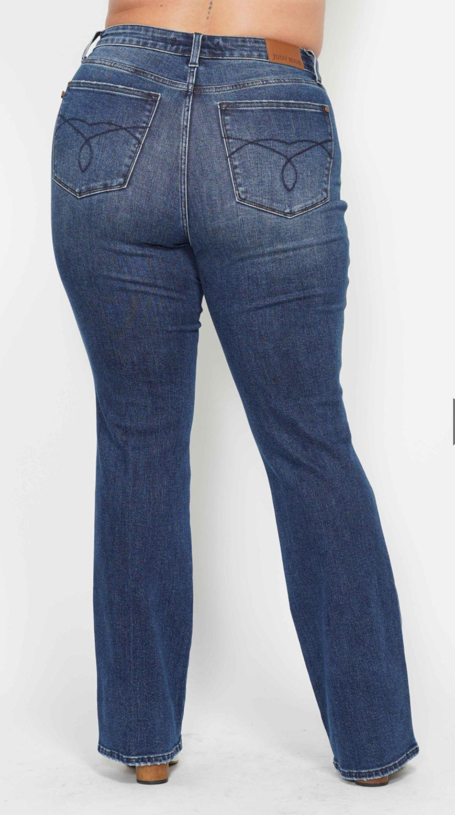 Judy Blue High Waist Tummy Control Back Pkt Embroidered Bootcut