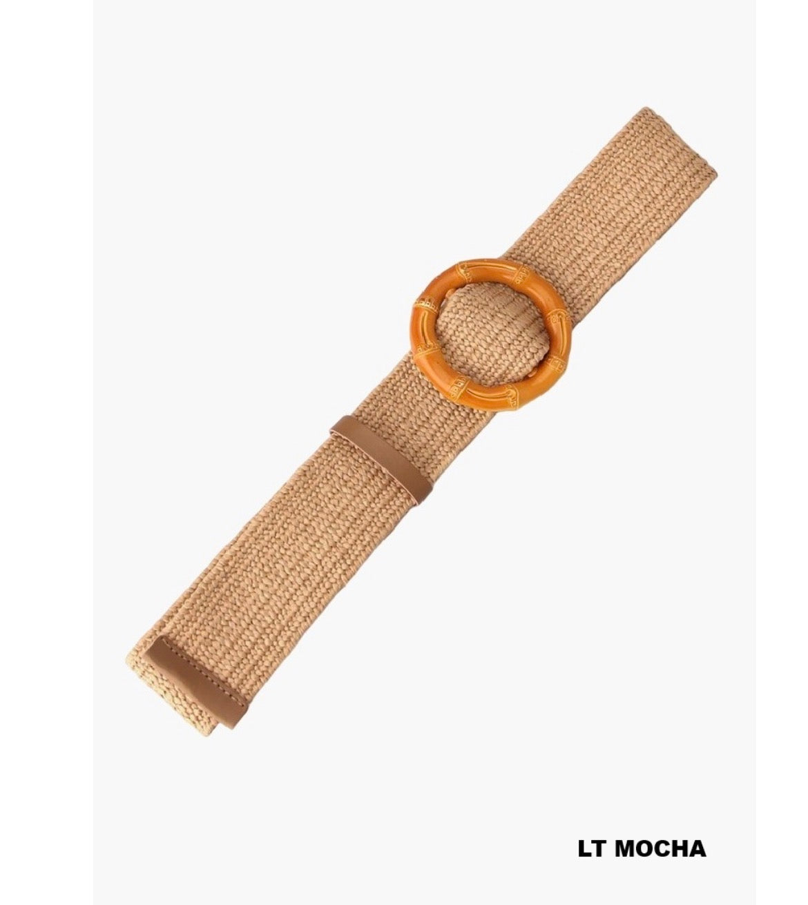 Straw Bamboo Pin Buckle Belt