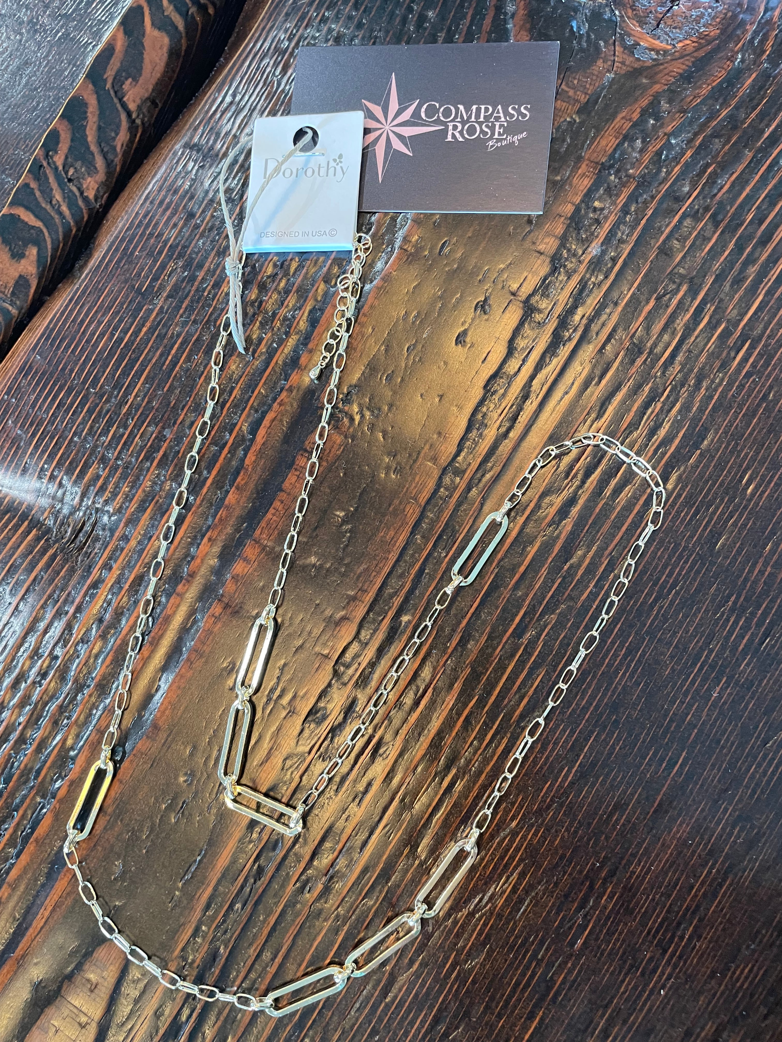 Long Gold Chain Necklace