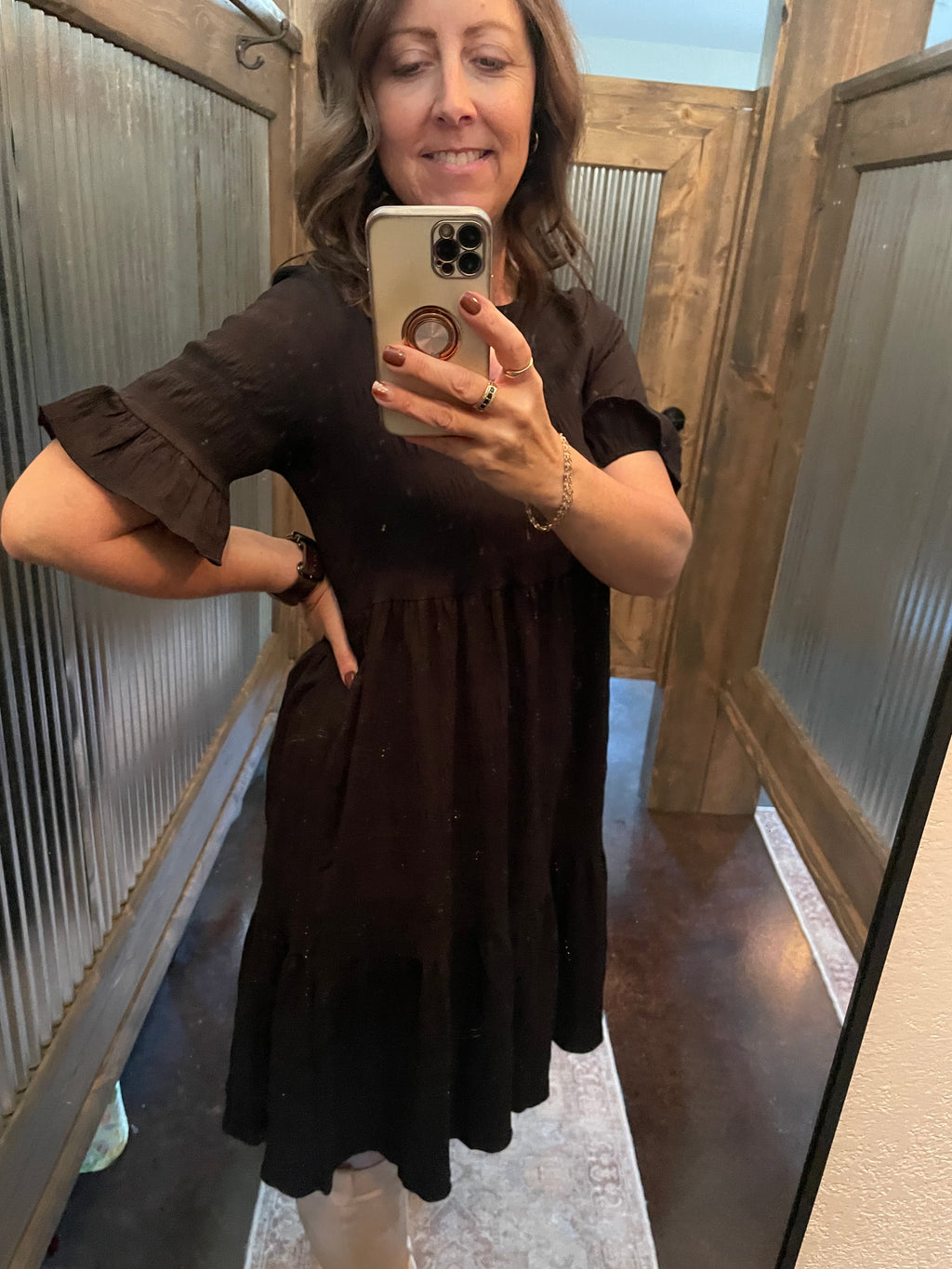 Flowy Loose Short Sleeve Dress