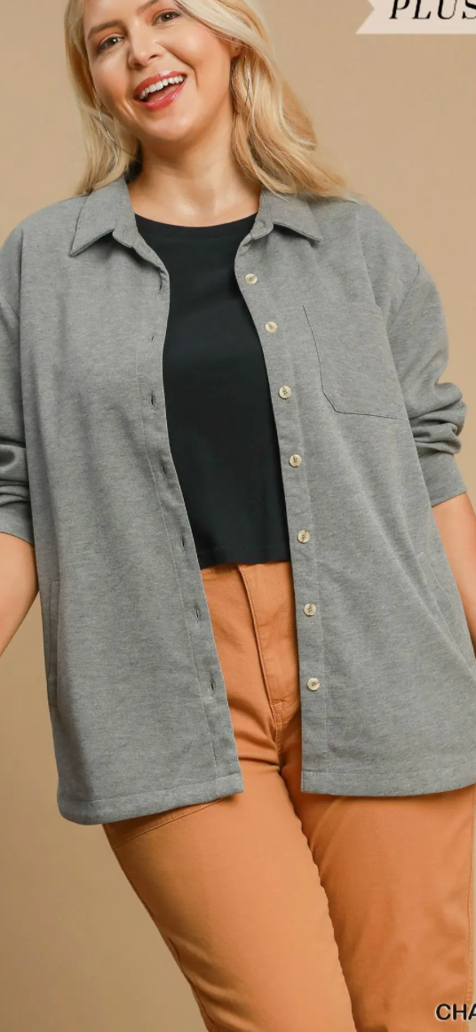 Luxeknit Oversized Shirt Jacket