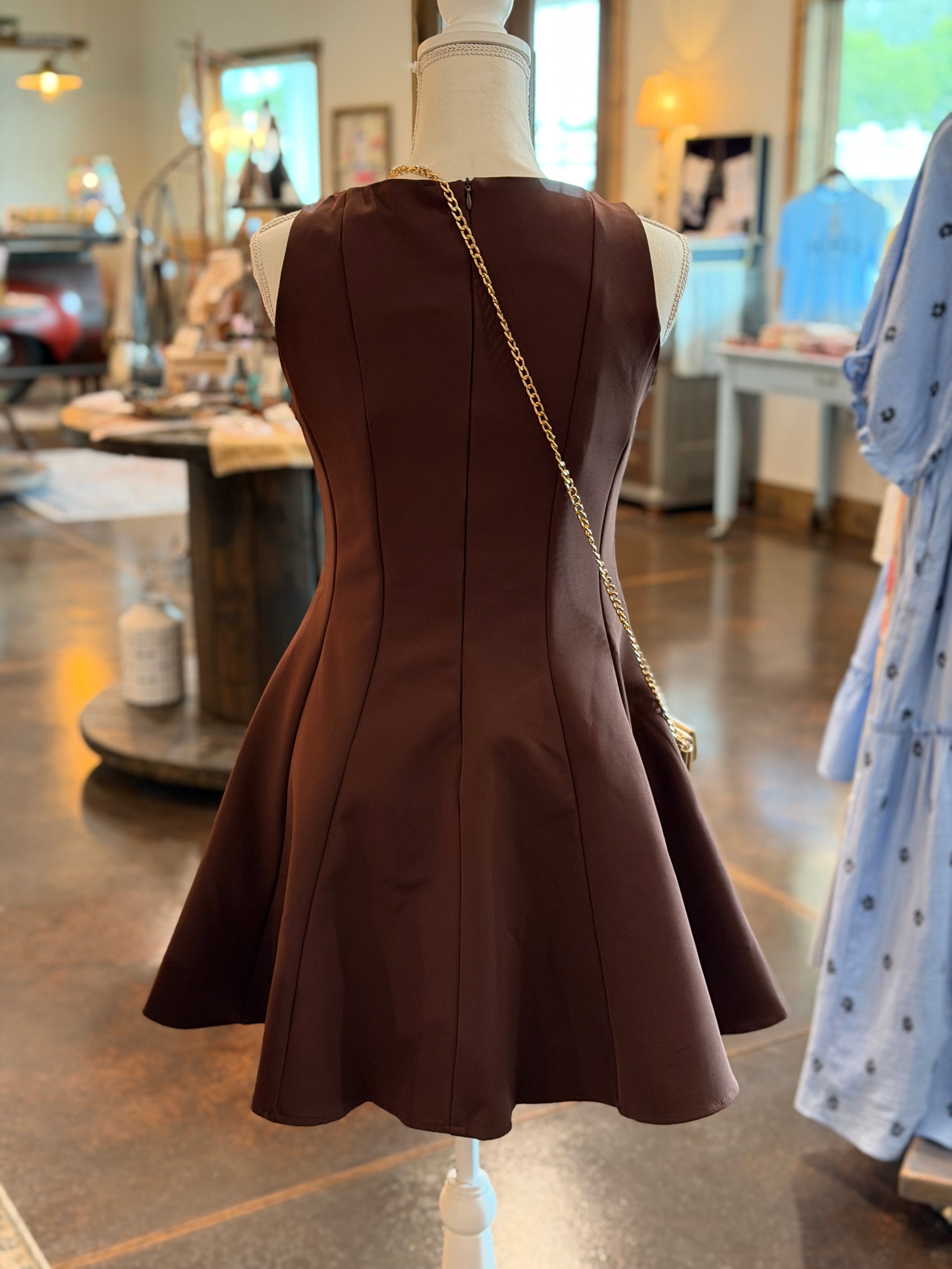 Sleeveless Fit And Flare Dress