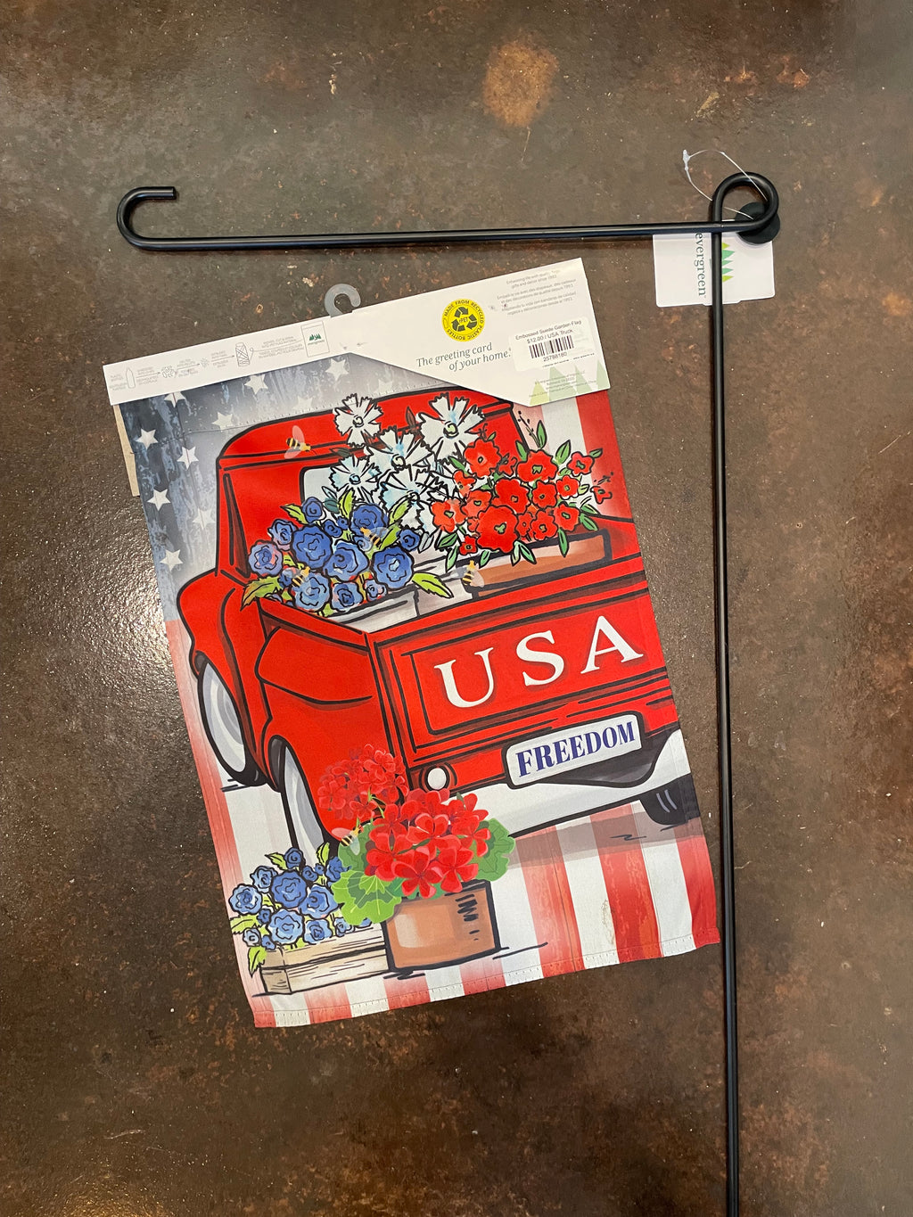 Embossed Suede Garden Flag